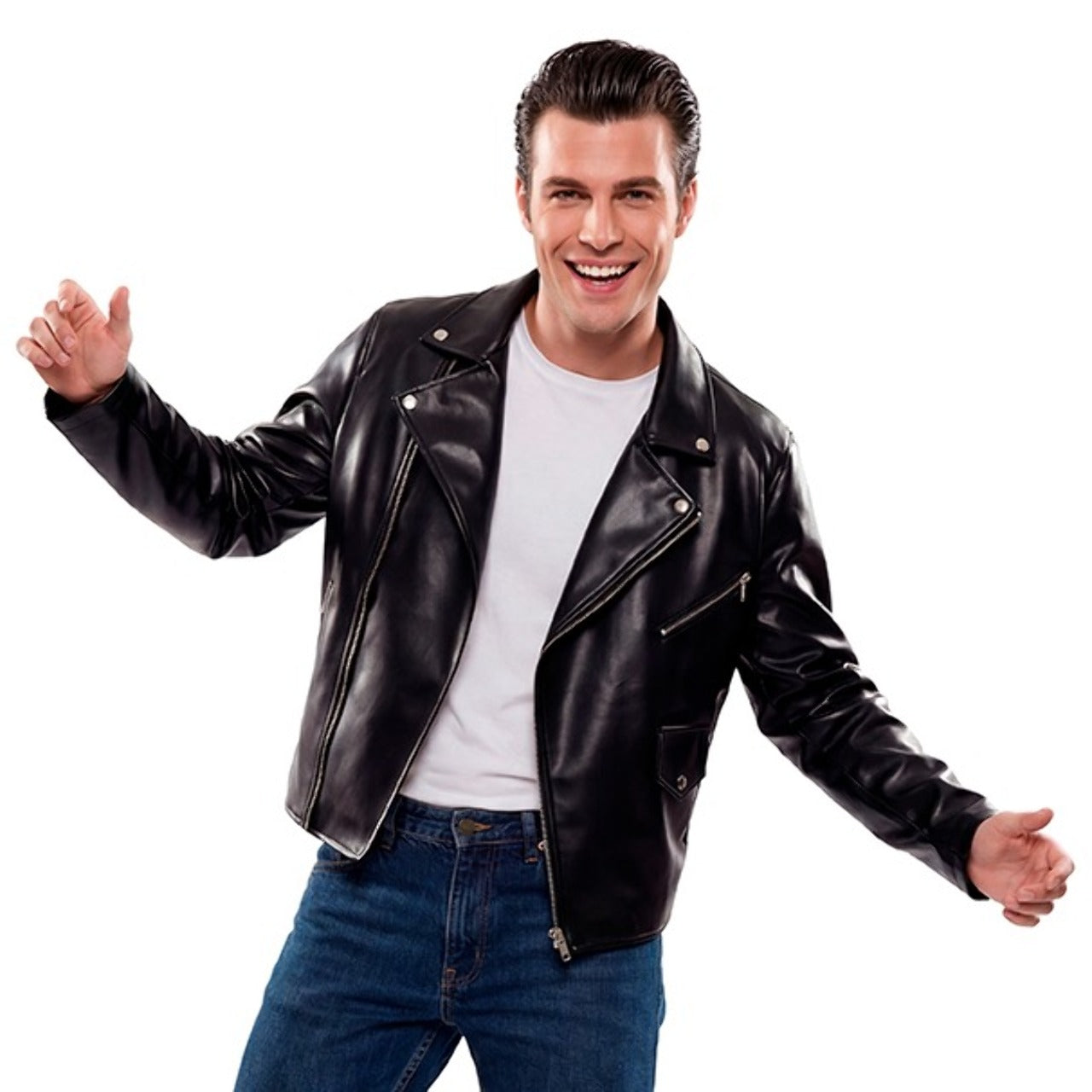 Veste Simili Cuir Noir
