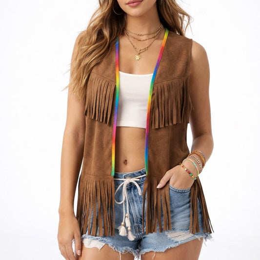 Gilet Hippie Marron
