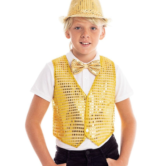 Gilet à paillettes Eco Gold pour enfants