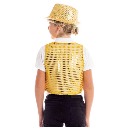 Gilet à paillettes Eco Gold pour enfants