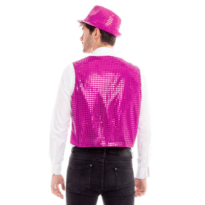 Gilet Fuchsia à Pailletes éco