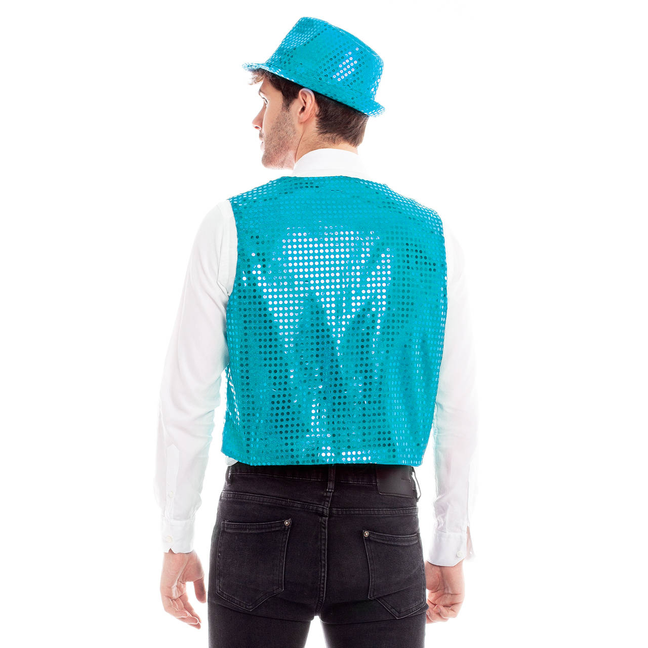 Gilet à paillettes Eco Turquoise