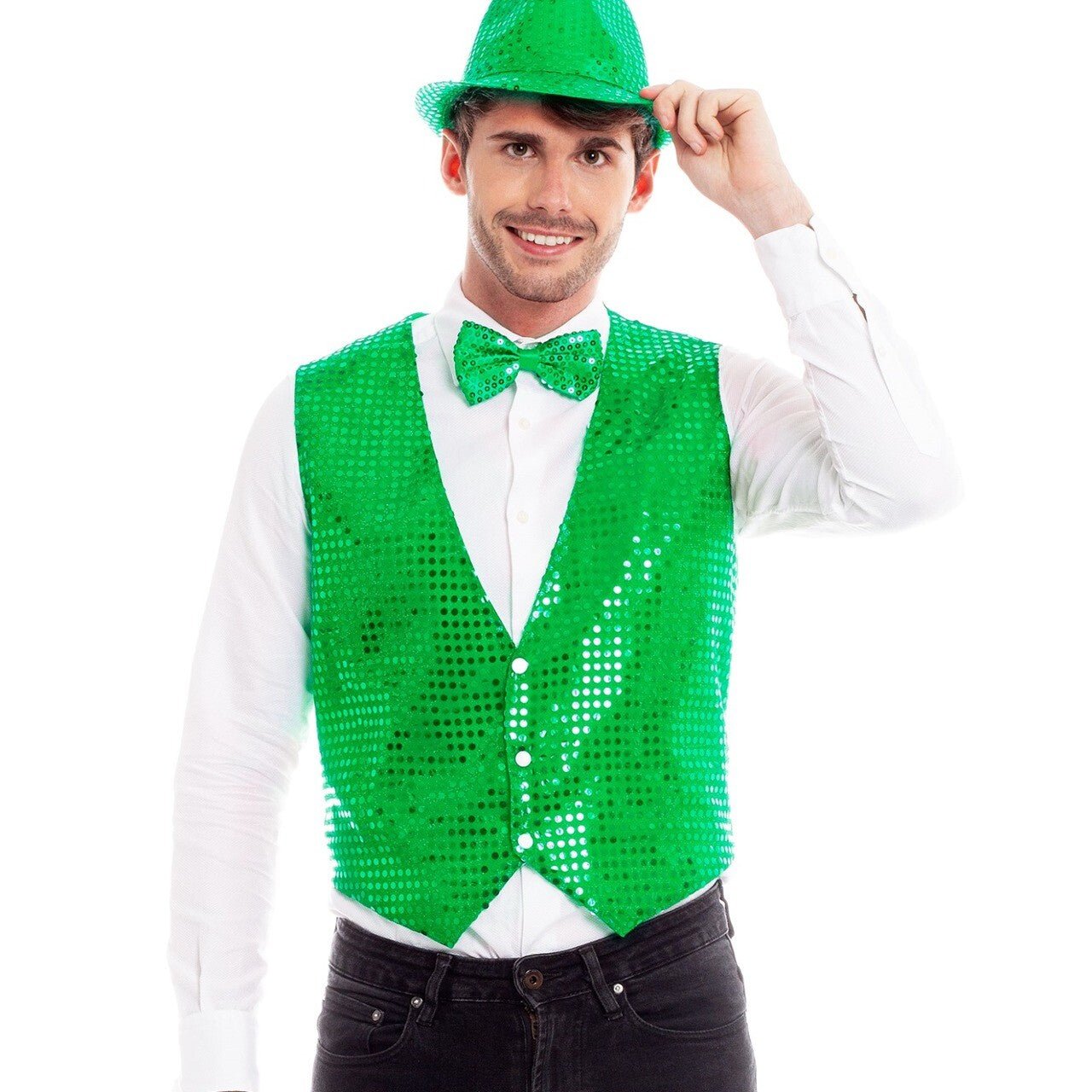 Gilet Vert à Paillettes éco