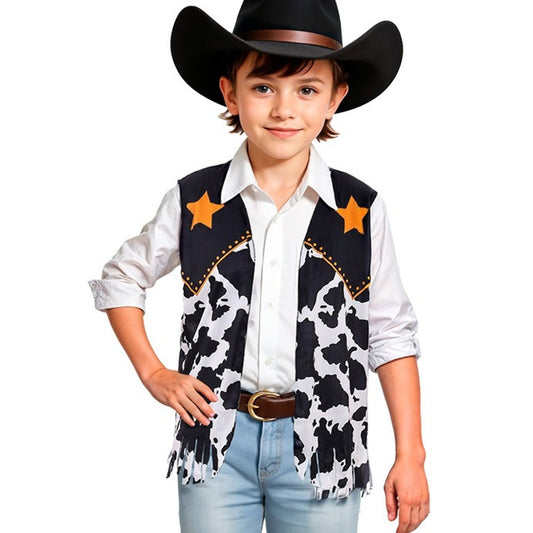 Gilet de cowboy à pois pour enfants