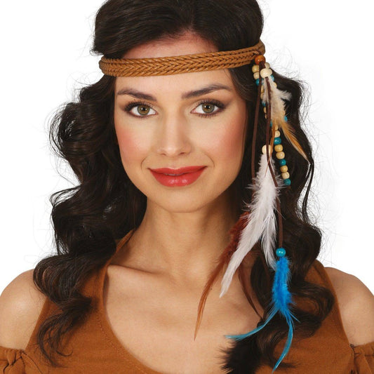 Bandeau d'indienne à plumes