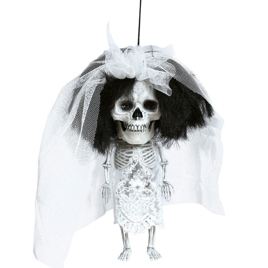 Décoration de Squelette Mariée à la Grosse Tête à Suspendre