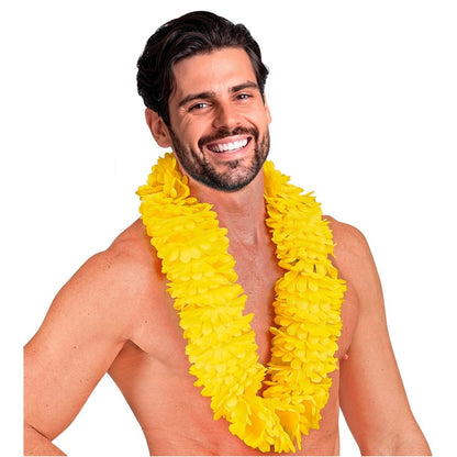 Collier Hawaïen Jaune Deluxe