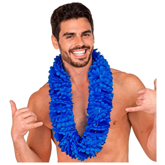 Collier Hawaïen Bleu Deluxe