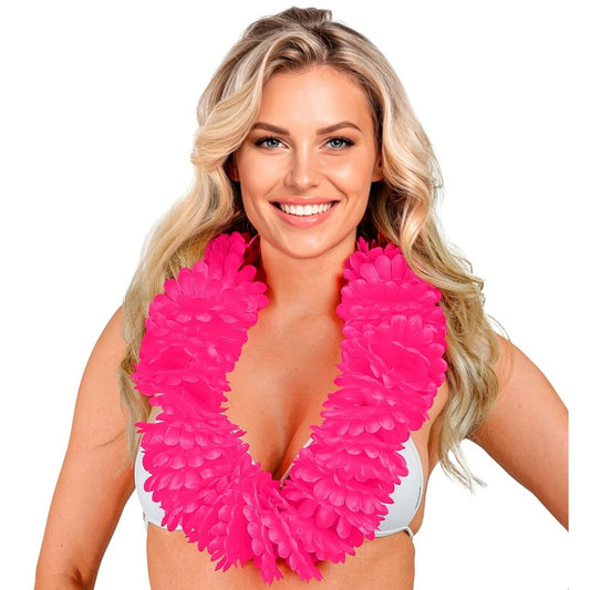 Collier Hawaïen Fuchsia Deluxe