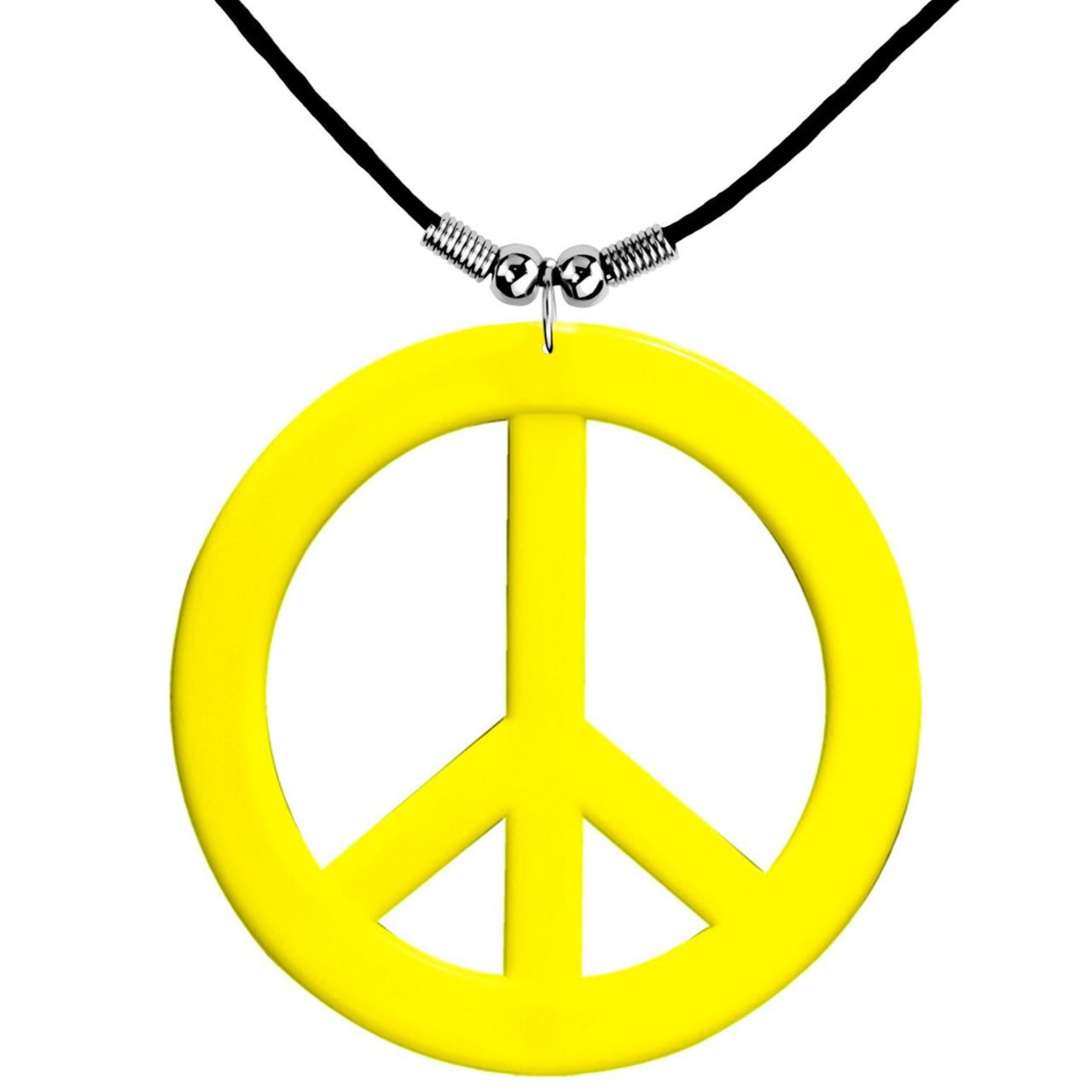 Collier hippie jaune fluo