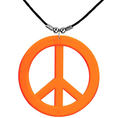 Collier hippie orange fluo