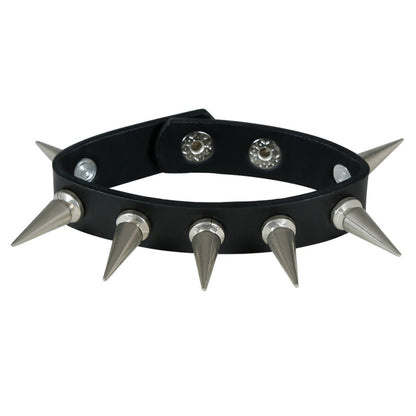 Collier à pointes punk noir