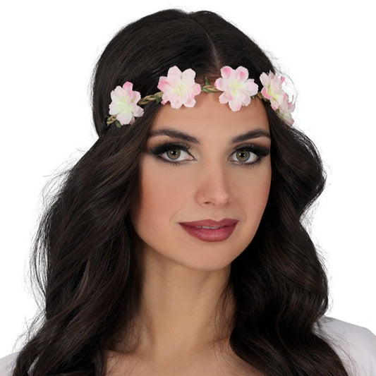 Couronne de Fleurs Blanches et Roses