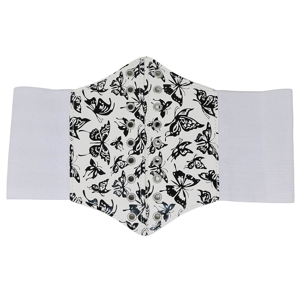 Corset Blanc Papillons