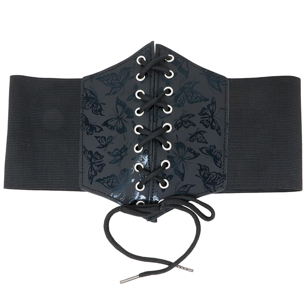 Corset Noir Papillons