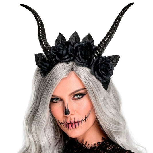 Serre-tête Reine Noire Cornes