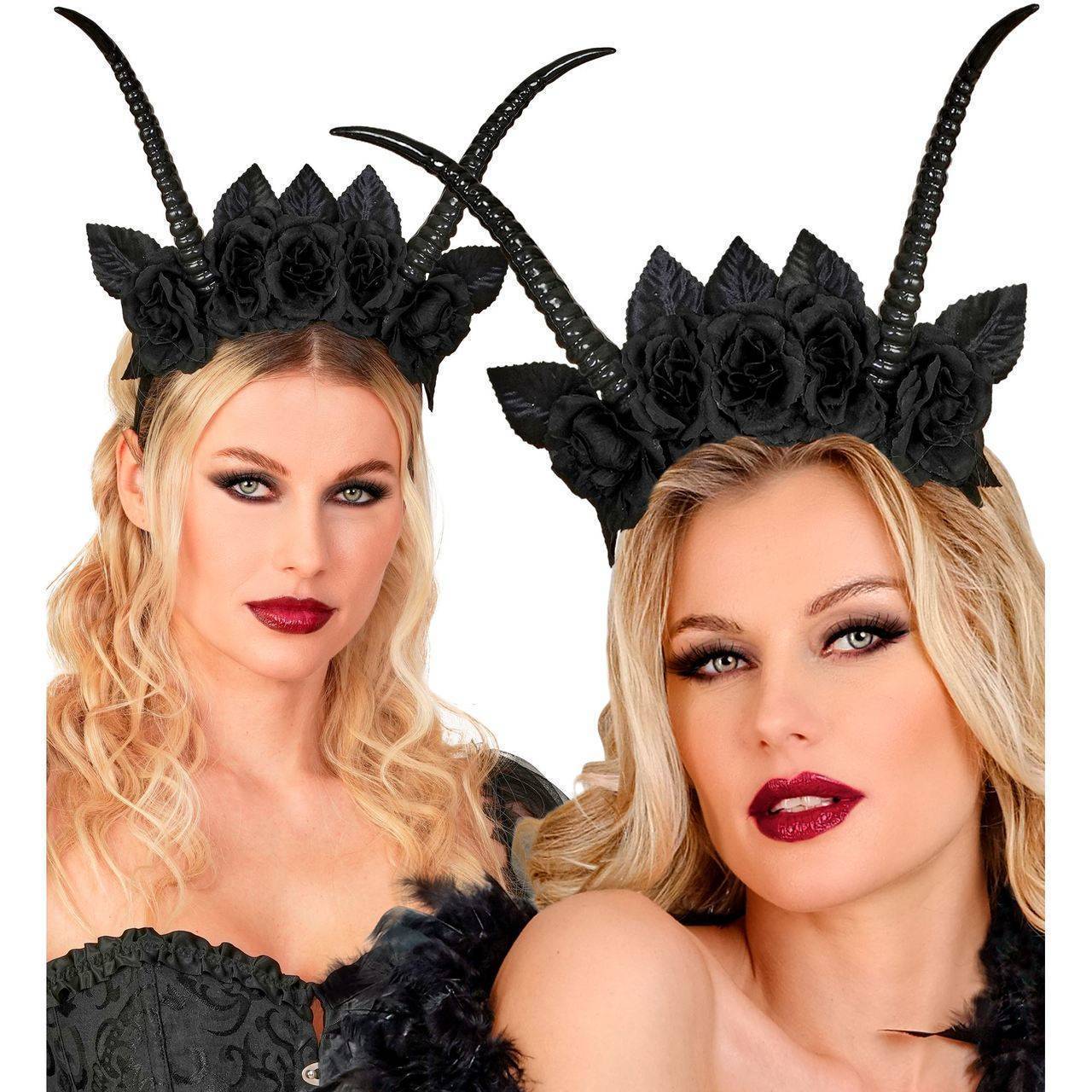 Diadème de Reine Noire Cornes