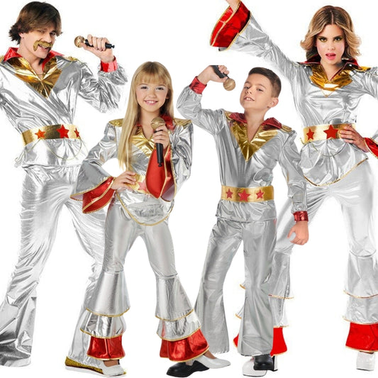 Déguisements en groupe de Disco Argent
