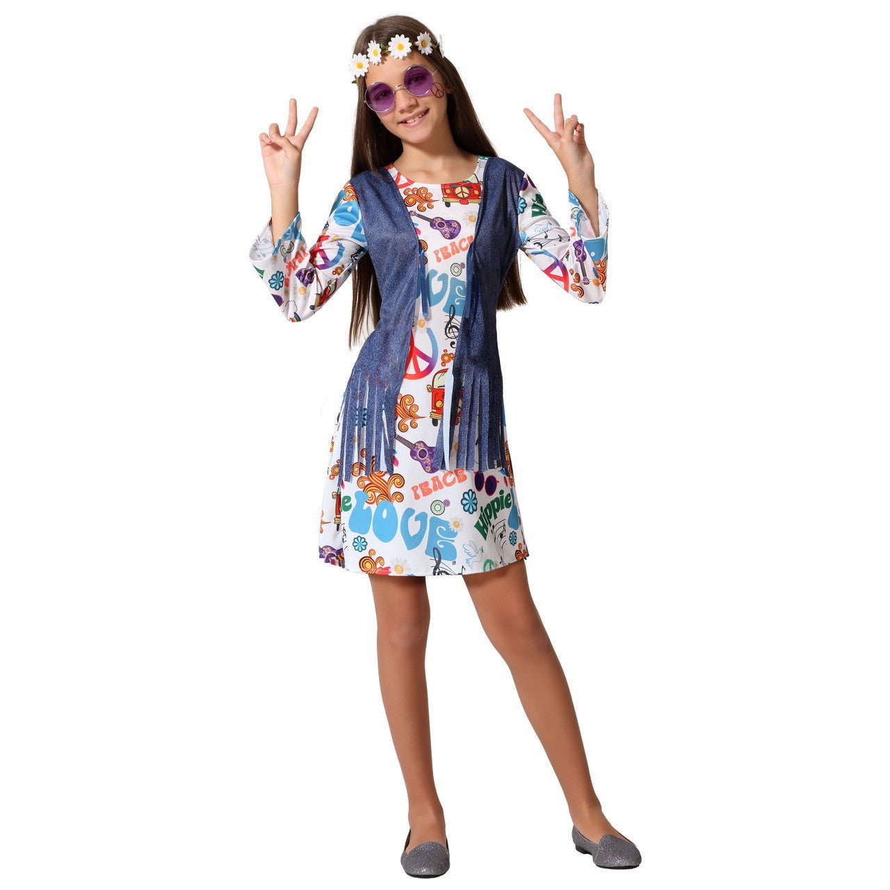 Déguisements en groupe de Hippie Multicolore