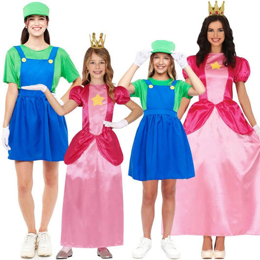 Déguisements en groupe Luigi et la princesse Peach