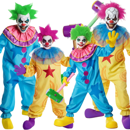 Déguisements de groupe de Clowns Tueurs Colorés
