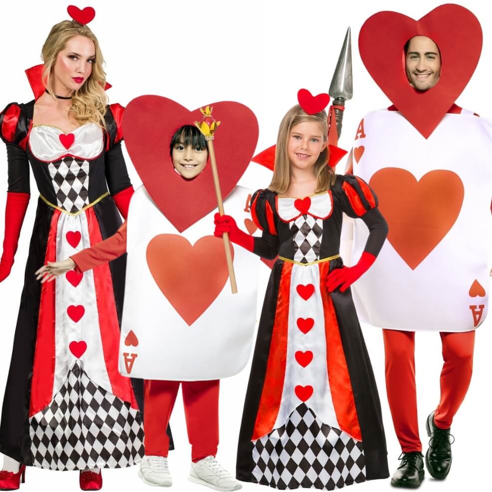 Déguisements en groupe de Reine et Carte Cœurs