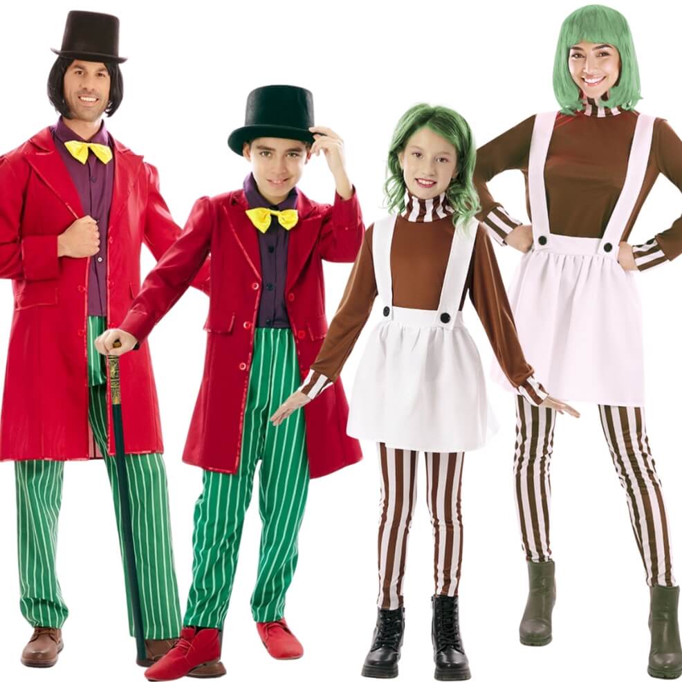 Déguisement en groupe de Willy Wonka