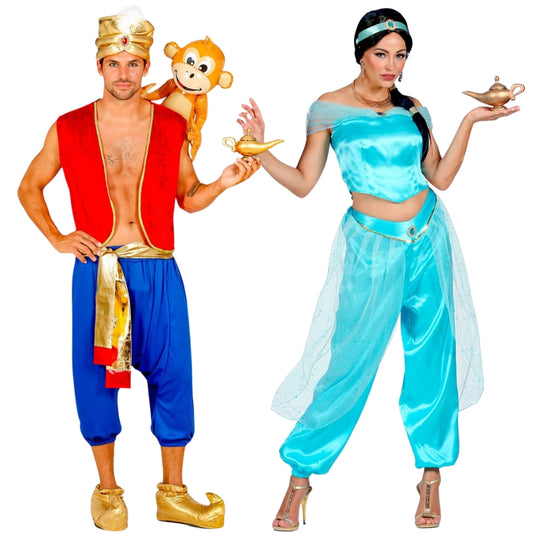 Déguisements en couple d’Aladdin et Jasmine Deluxe