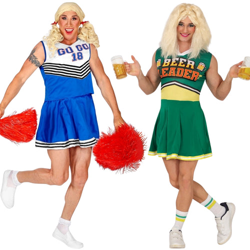 ReliBeauty – Costume Cheerleader Pompon Girl – Haut, Jupe Avec Short, Barrette Nœud Et Pompons – Pour Halloween Et Carnaval – 3 à 12 Ans