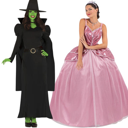 Déguisements de couple Sorcières Elphaba Glinda