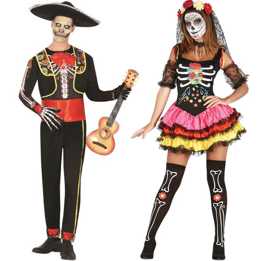 Déguisements en Couple Dia de los Muertos Catrin