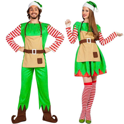 Déguisements de couple d'Elfes Claus