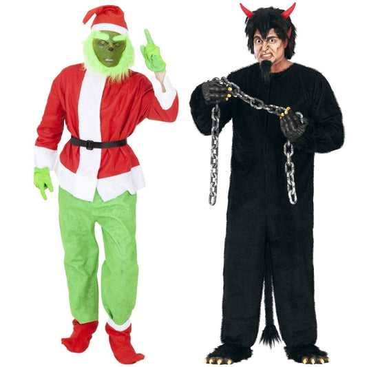 Déguisements en couple du Grinch et de Krampus