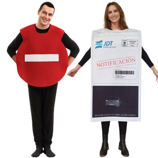 Déguisements de couple Amende & Panneau