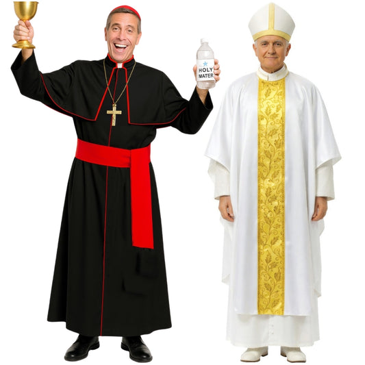 Déguisements en couple de Pape et Cardinal