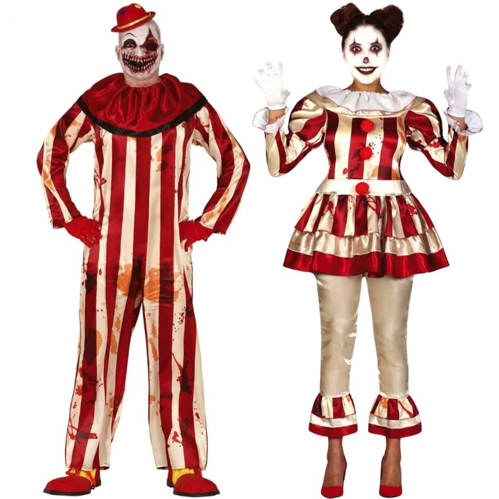 Déguisements de couples de Clown Sanguinaire 