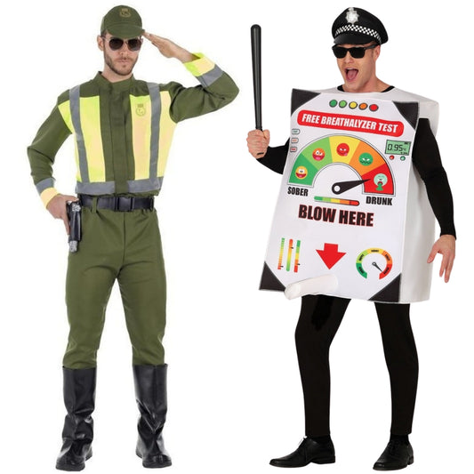 Déguisements en couple de Policier et d’Alcootest