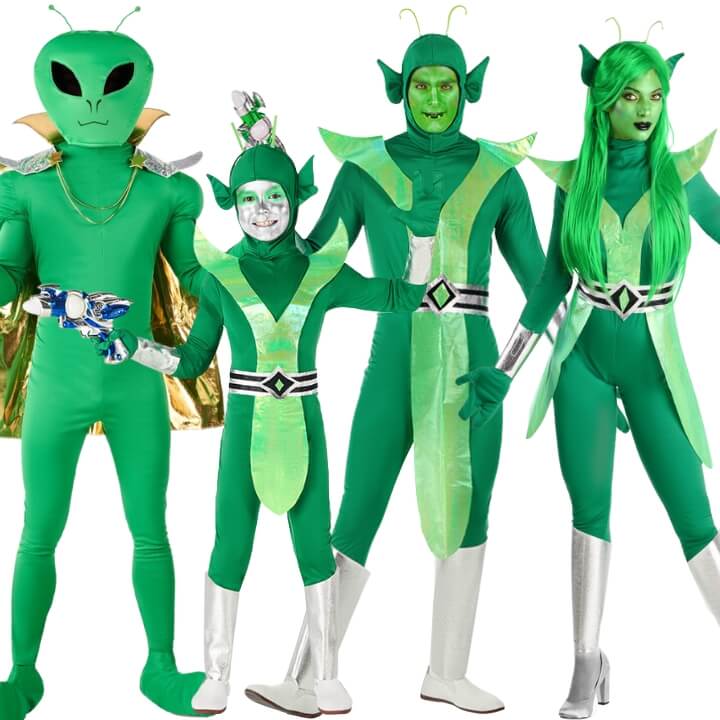 Déguisements en groupe Alien Vert