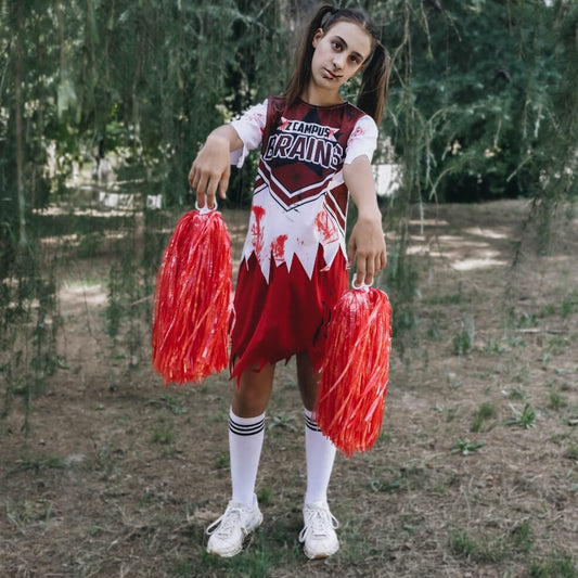 Déguisement Capitaine Cheerleader zombie fille