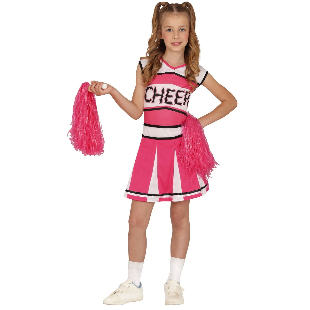 Déguisement de pom-pom girl rose fille