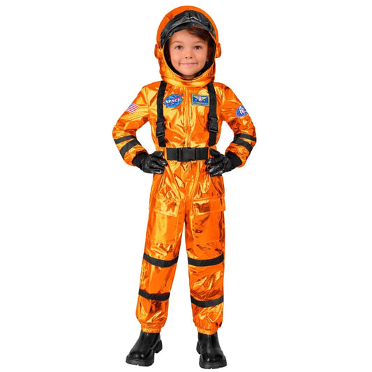 Déguisement d'Astronaute Space Orange pour enfant