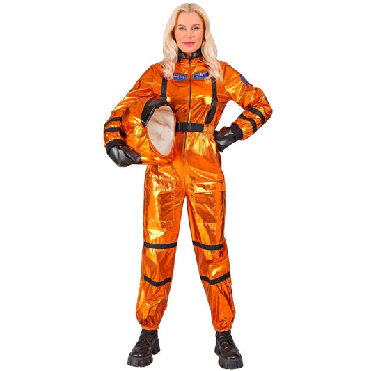 Déguisement d'Astronaute Space Orange pour femme