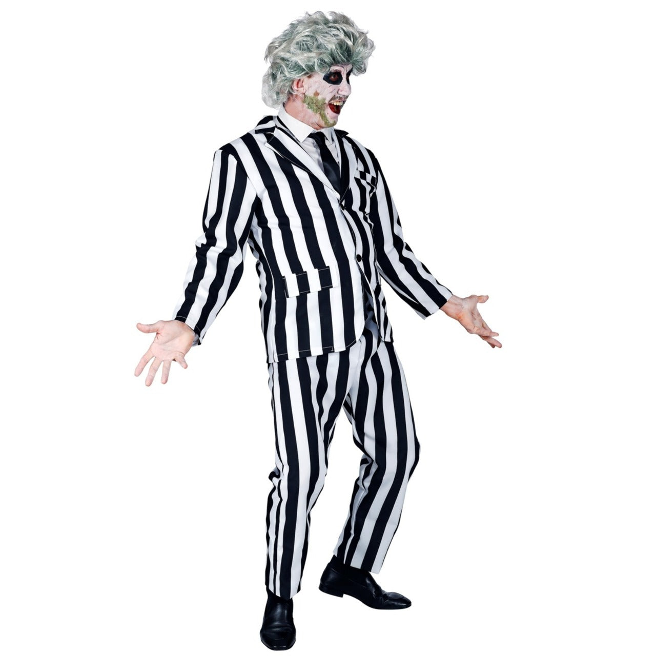 Déguisement de Fantôme Beetlejuice rayé pour homme