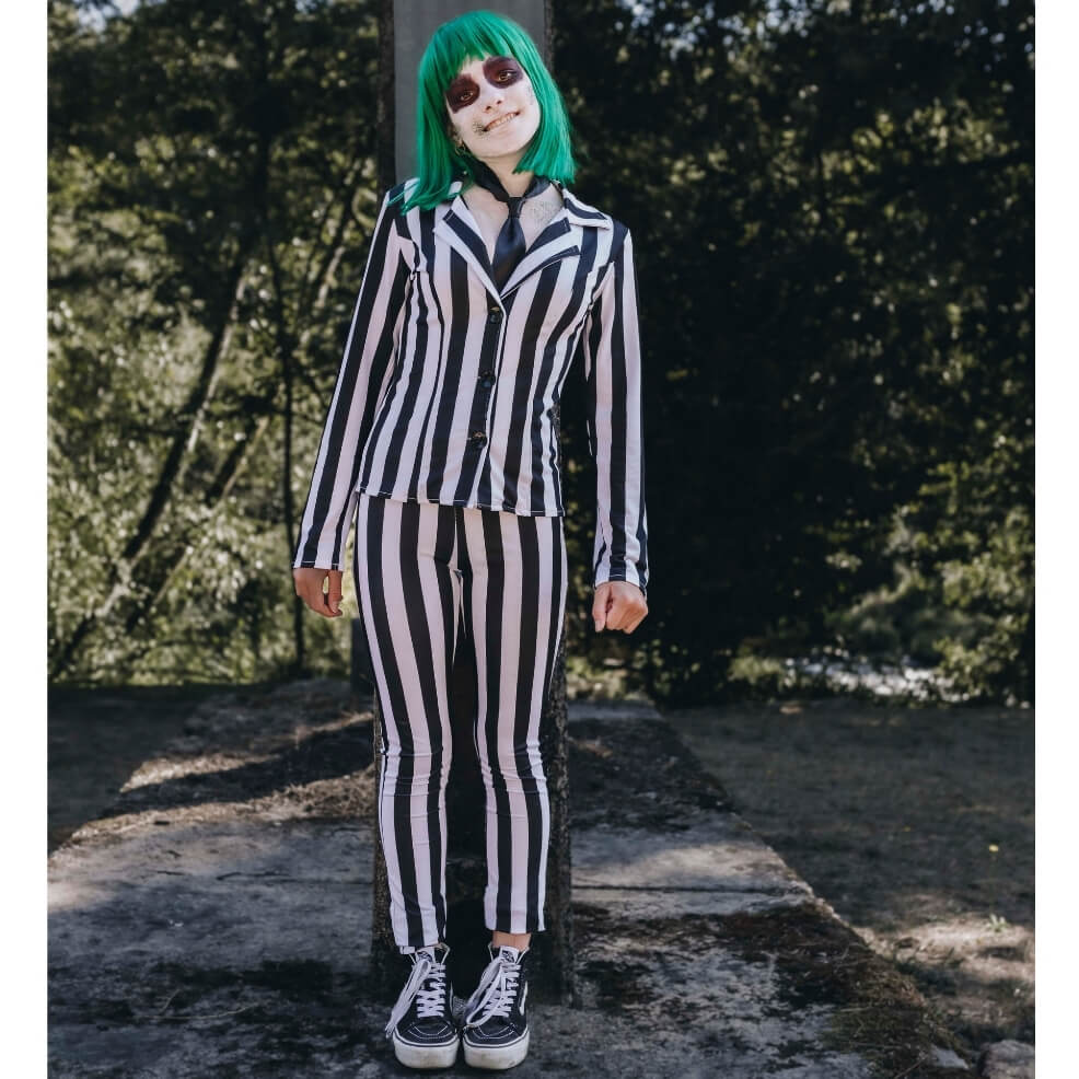 Déguisement de Beetlejuice à Rayures pour femme