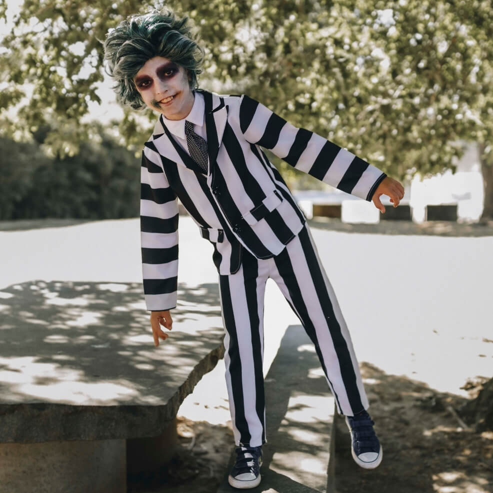 Déguisement de Beetlejuice Rayé pour garçon