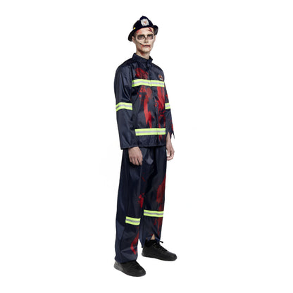 Déguisement de pompier zombie pour homme