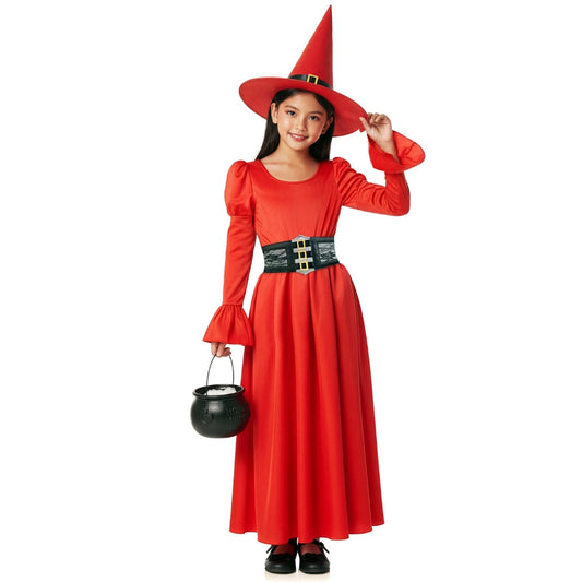 Déguisement Sorcière Rouge Corset fille