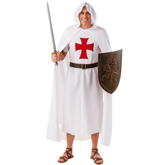 Déguisement Chevalier Templier Blanc adulte