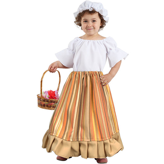 Costume de paysan médiéval pour fille