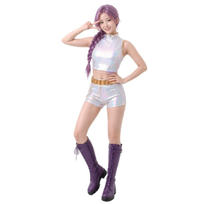 Déguisement de Chanteuse K-Pop Blanche Basic pour femme